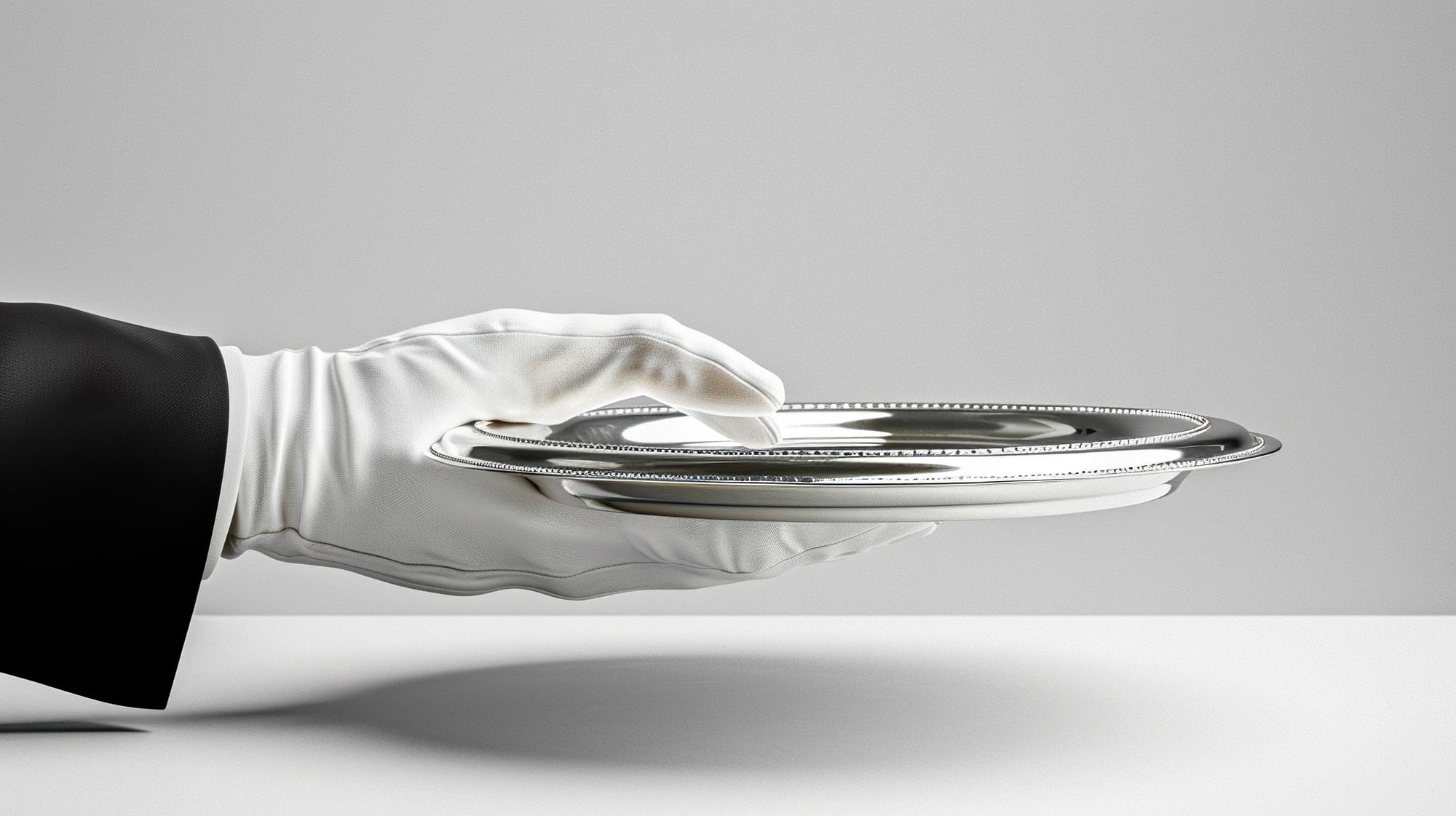 chef arranging a futuristic plated dish on stainless workspace
