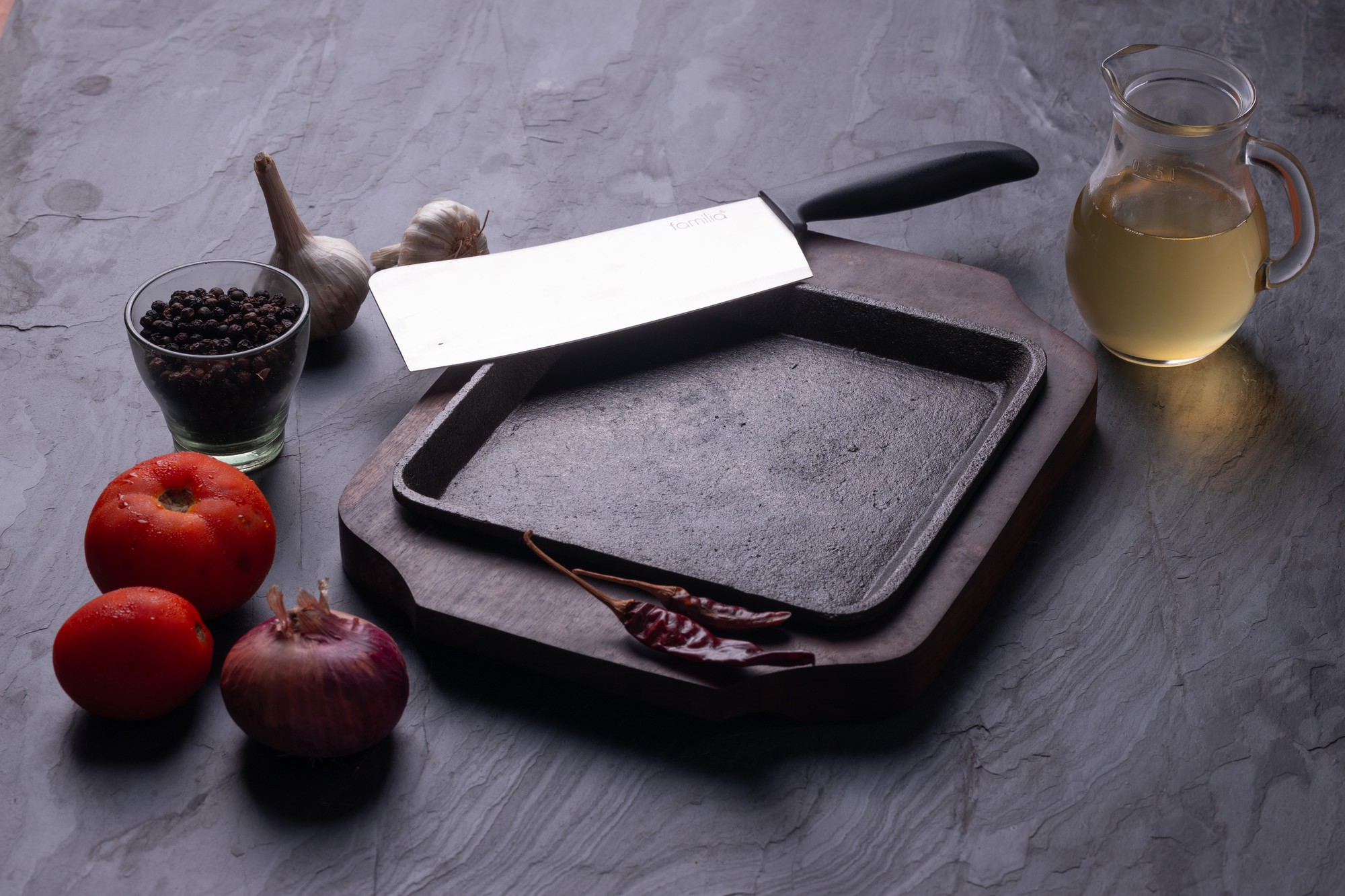 subscription card and culinary tools on table